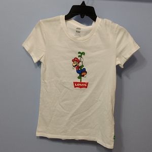 Levi's Mario Women's White XXS Tee